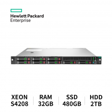 HPE 프로라이언트 서버 DL360 GEN10 8SFF (S4208/32GB/SSD 480GB/HDD 2TB)