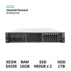 HPE 프로라이언트 서버 DL380 GEN10 8SFF (S-4208/16GB/SSD 480GB x2 RAID/HDD 1TB)
