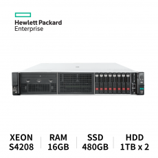 HPE 프로라이언트 서버 DL380 GEN10 8SFF (S-4208/16GB/SSD 480GB/HDD 1TB x2 RAID)