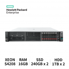 HPE 프로라이언트 서버 DL380 GEN10 8SFF (S-4208/16GB/SSD 240GB x2/HDD 1TB x2 RAID)