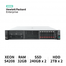 HPE 프로라이언트 서버 DL380 GEN10 8SFF (S-4208/32GB/SSD 240GB x2/HDD 2TB x2)