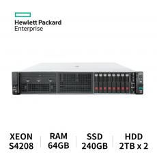 HPE 프로라이언트 서버 DL380 GEN10 8SFF (S-4208/64GB/SSD 240GB/HDD 2TB x2 RAID)
